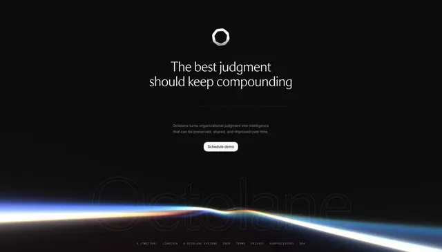 Octolane Footer, minimal, dark