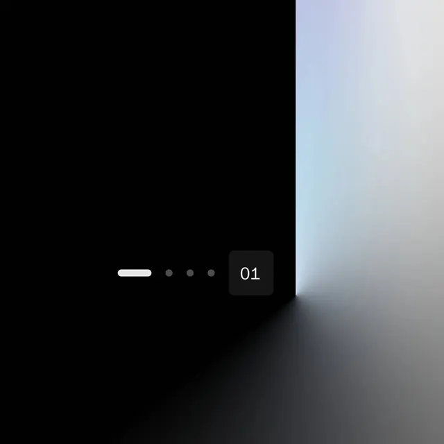 Minimal slider interaction UI, minimal, dark-mode, monochrome