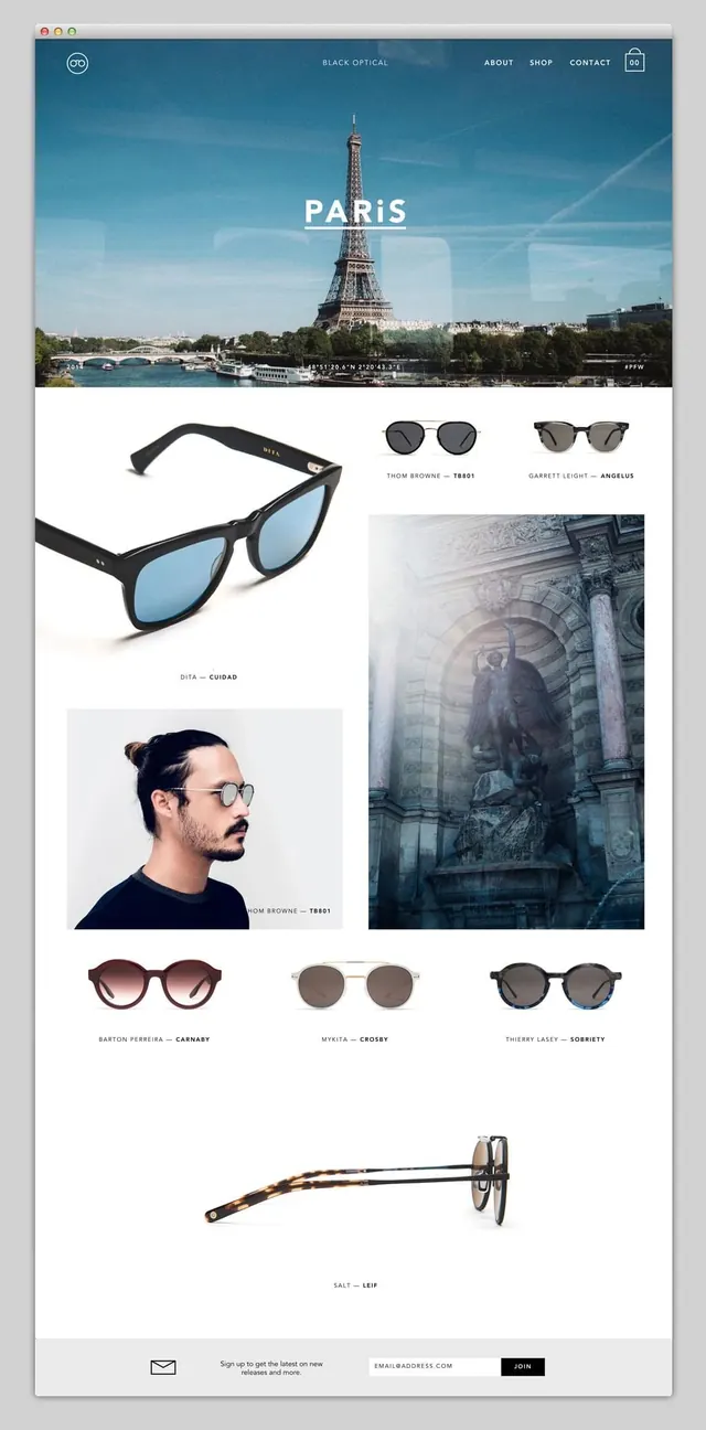 Eyewear E-commerce Product Page