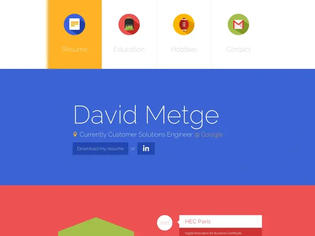 David Metge Portfolio Header, minimal, corporate-clean, high-contrast
