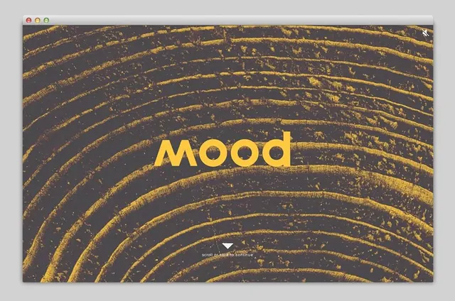 Website hero with textured background and centered headline, dark-mode, gradient-heavy, dark