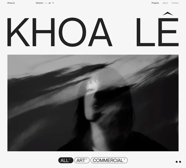 Khoa Le director portfolio hero, editorial, technical, dark