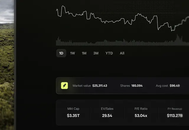 Dark Stock Dashboard Close-Up, minimal, dark-mode, dark