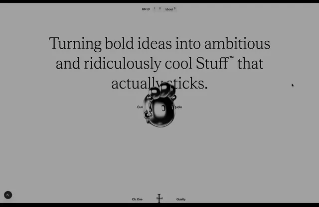 Designer Portfolio Website, minimal, editorial, monochrome