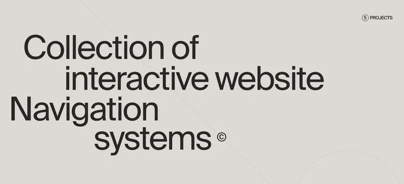 Interactive navigation systems landing type, swiss, minimal, light