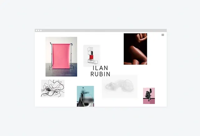 Ilan Rubin visual journal portfolio grid, minimal, editorial, light