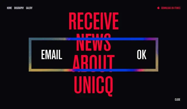 Unico app interface dark theme concept, dark-mode, bold, dark