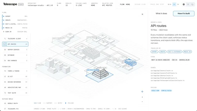App Architecture Map Tool, geometric, minimal, monochrome