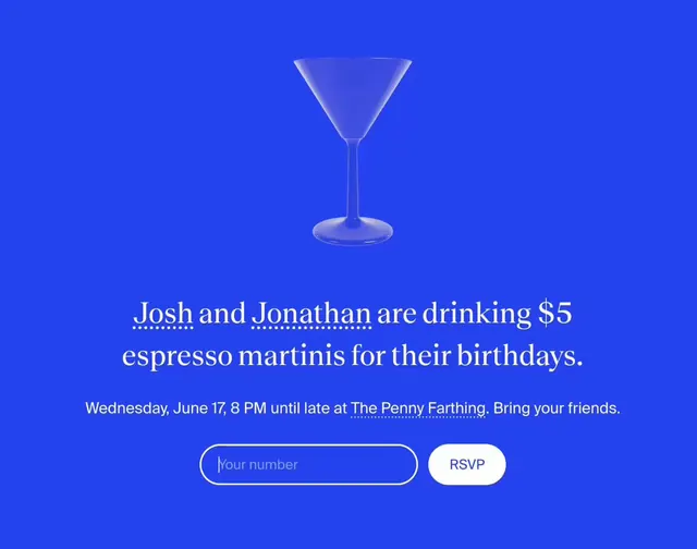 Homemade Birthday Invite, minimal, 3d-render, dark