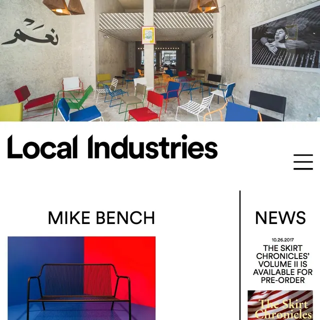 Local Industries event space web design, editorial, photographic, vibrant