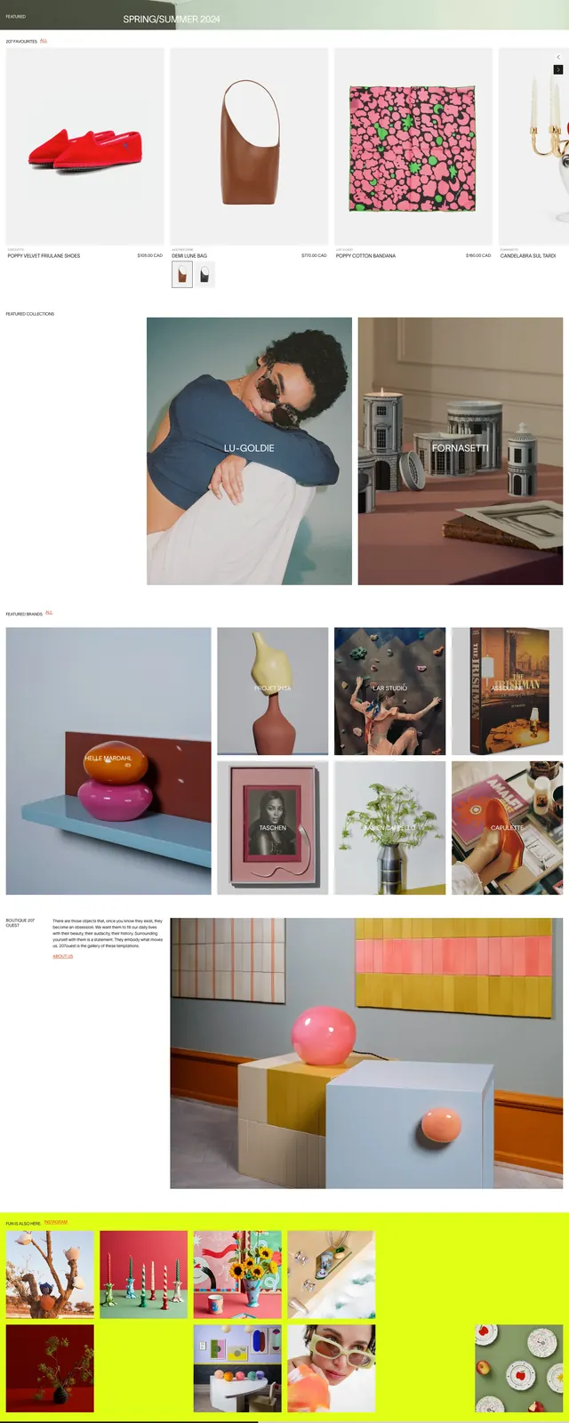 207ouest Minimalist E-commerce, editorial, minimal, muted