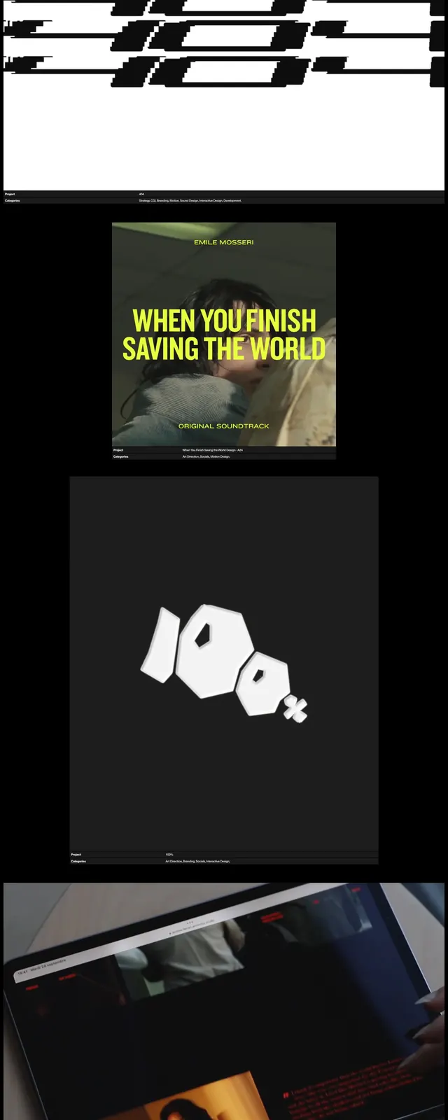 27b Minimalist Agency Portfolio, brutalist, minimal, high-contrast