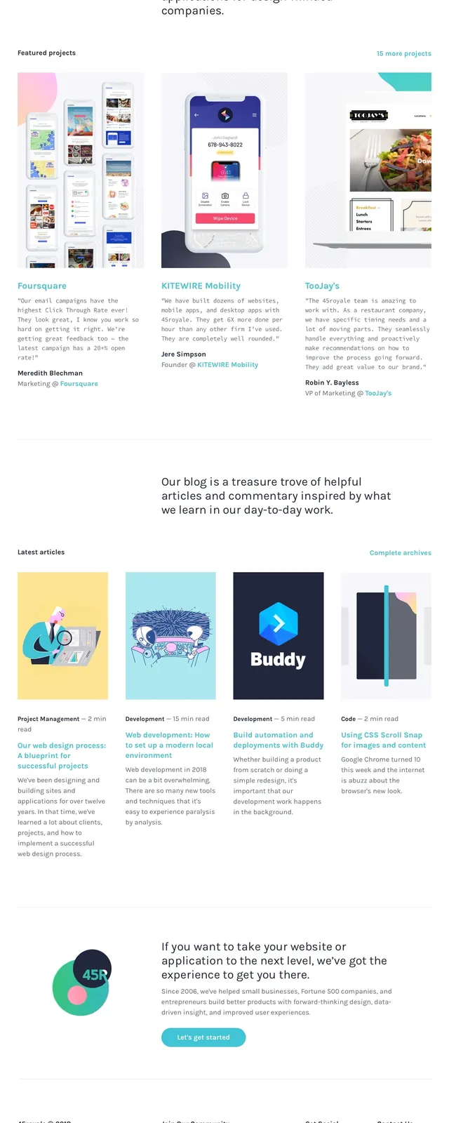 45royale Agency Landing Page, minimal, corporate-clean, light
