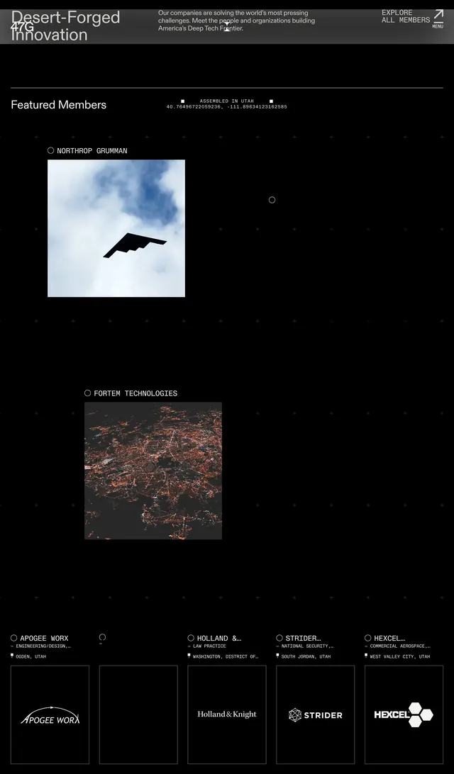47G Featured Members Logo List Design, dark-mode, minimal, dark