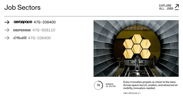47G Job Sectors List Design, minimal, light-mode, light