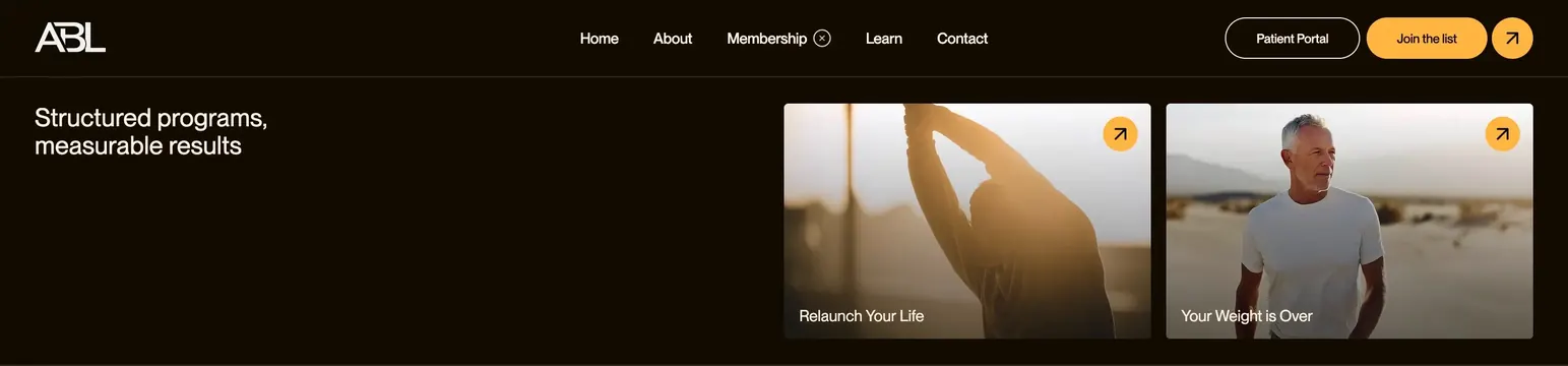 A Better Lou Health Navbar Design, dark-mode, minimal, dark