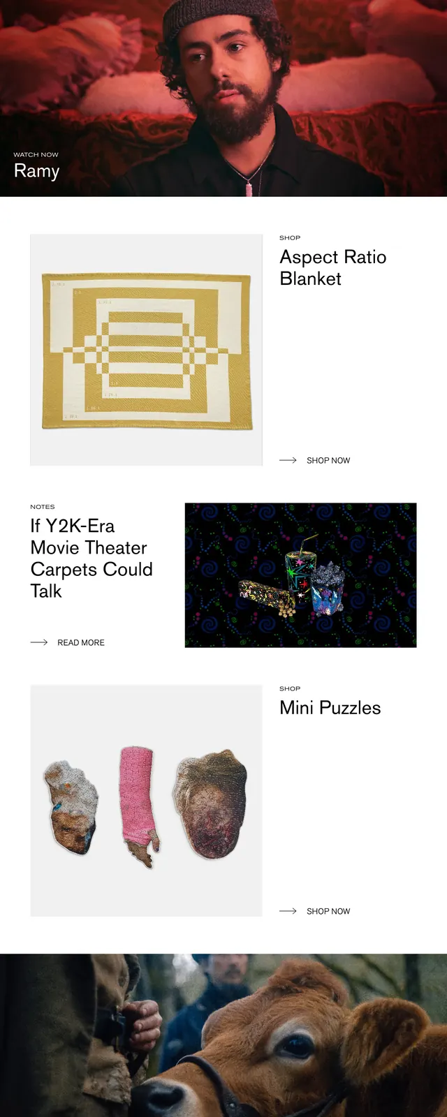 A24 Cinematic Landing Page, editorial, minimal, dark