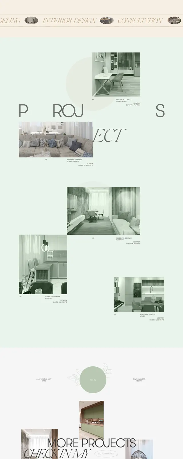 Anastasiia Afanasieva Interior Design Portfolio, editorial, minimal, muted