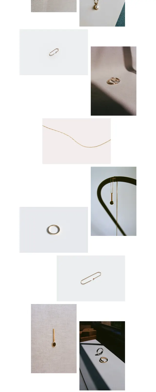 Abel Minimalist Jewelry Gallery, minimal, editorial, light