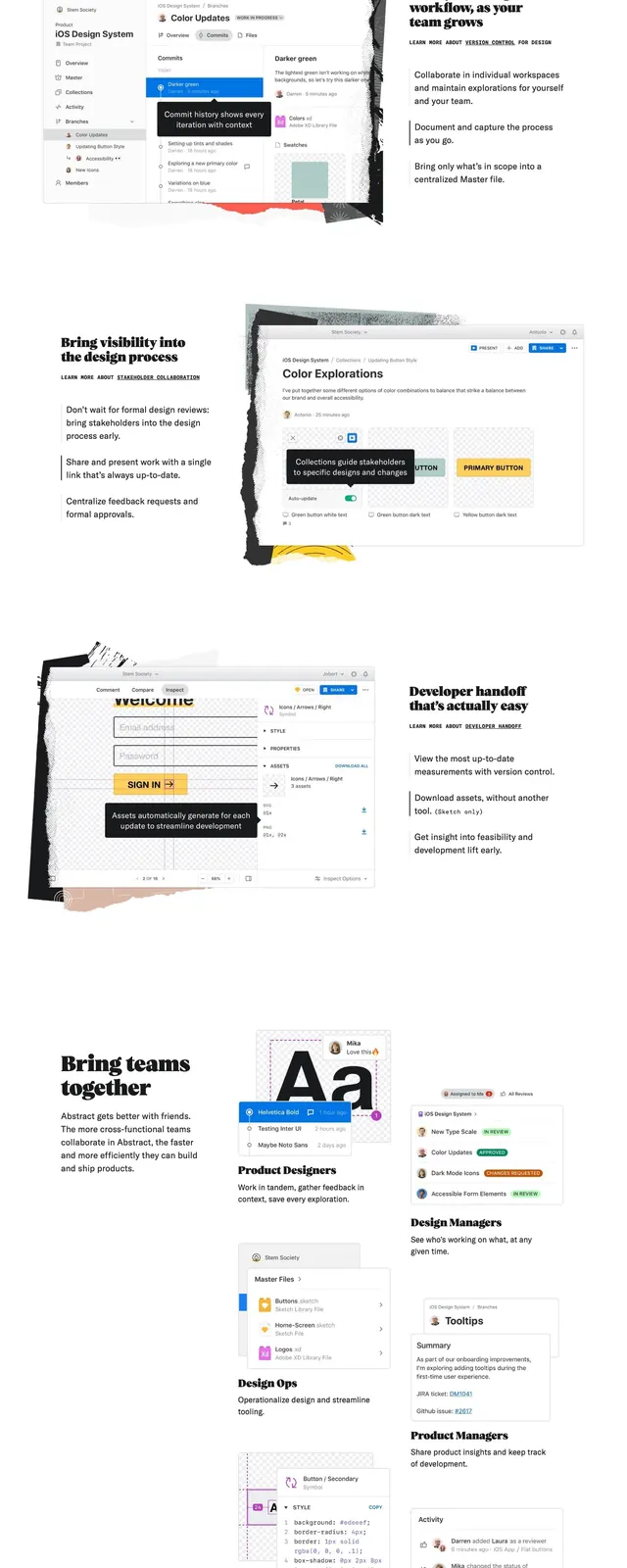 Abstract Design Collaboration Landing Page, dark-mode, minimal, dark
