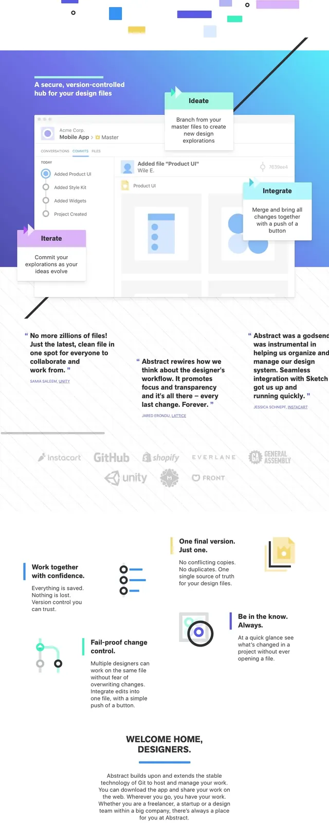Abstract Design Collaboration Landing Page, minimal, corporate-clean, light