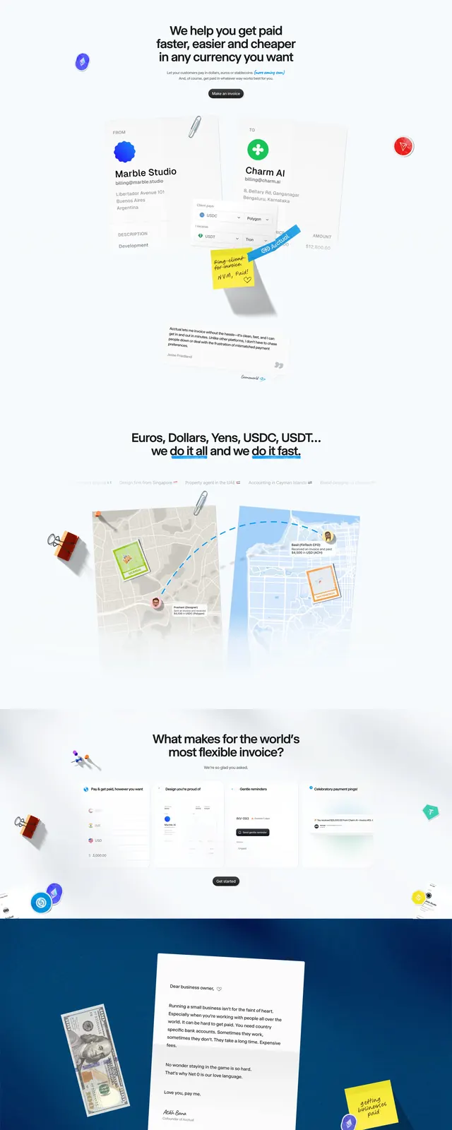 Acctual Invoicing Landing Page, corporate-clean, playful, high-contrast