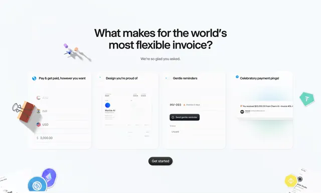 Acctual Features Section, minimal, light-mode, light