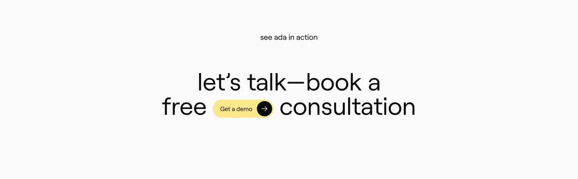 Ada CTA Section, minimal, light-mode, light