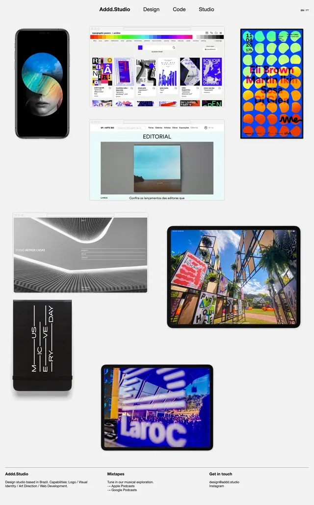 Addd Studio Portfolio, minimal, editorial, light