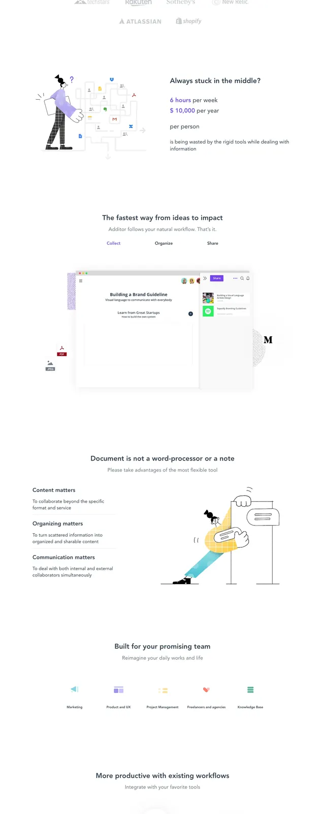 Additor Knowledge Management Landing Page, minimal, corporate-clean, light