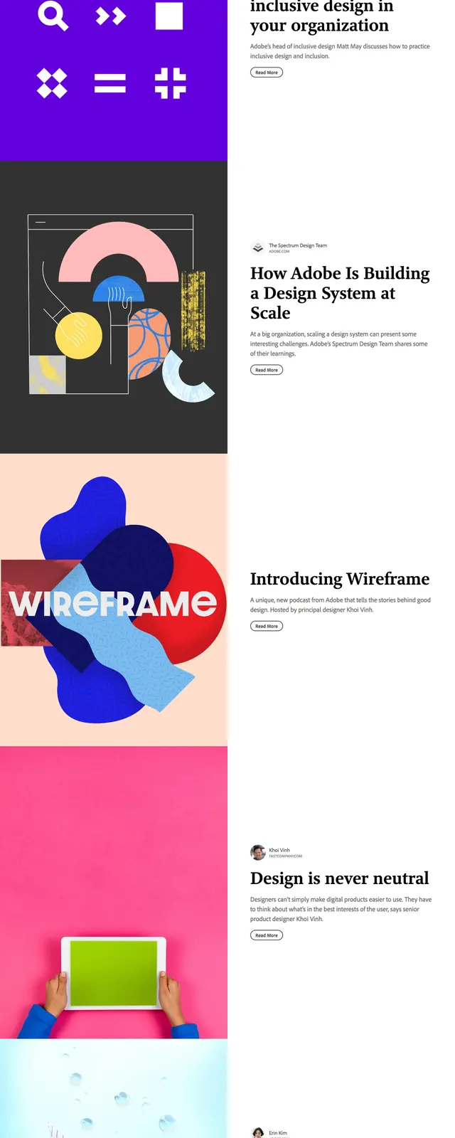 Adobe Design Career Page, editorial, corporate-clean, high-contrast