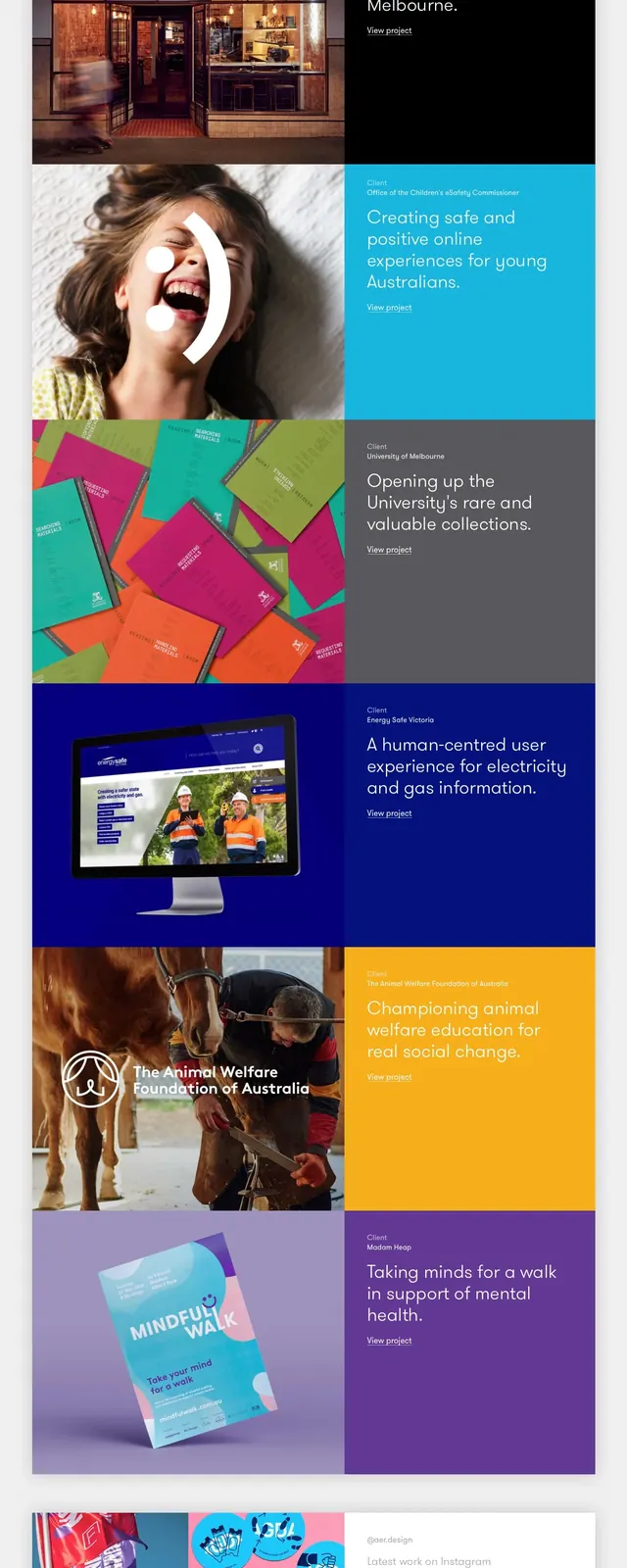 Aer Design Portfolio, editorial, minimal, high-contrast