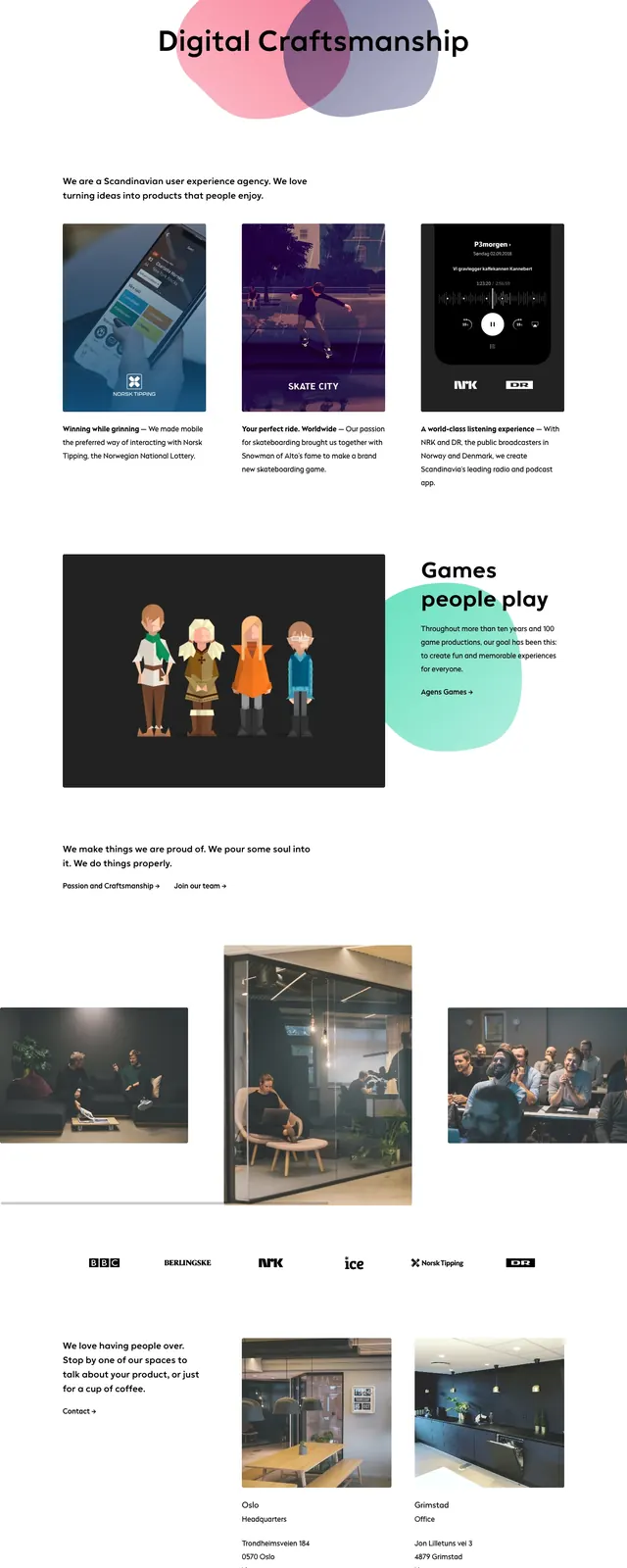 Agens Agency Landing Page, minimal, editorial, light