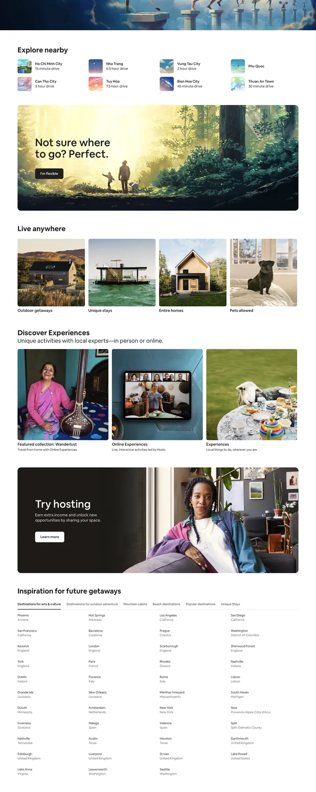 Airbnb Online Experiences Landing Page, minimal, photographic, light