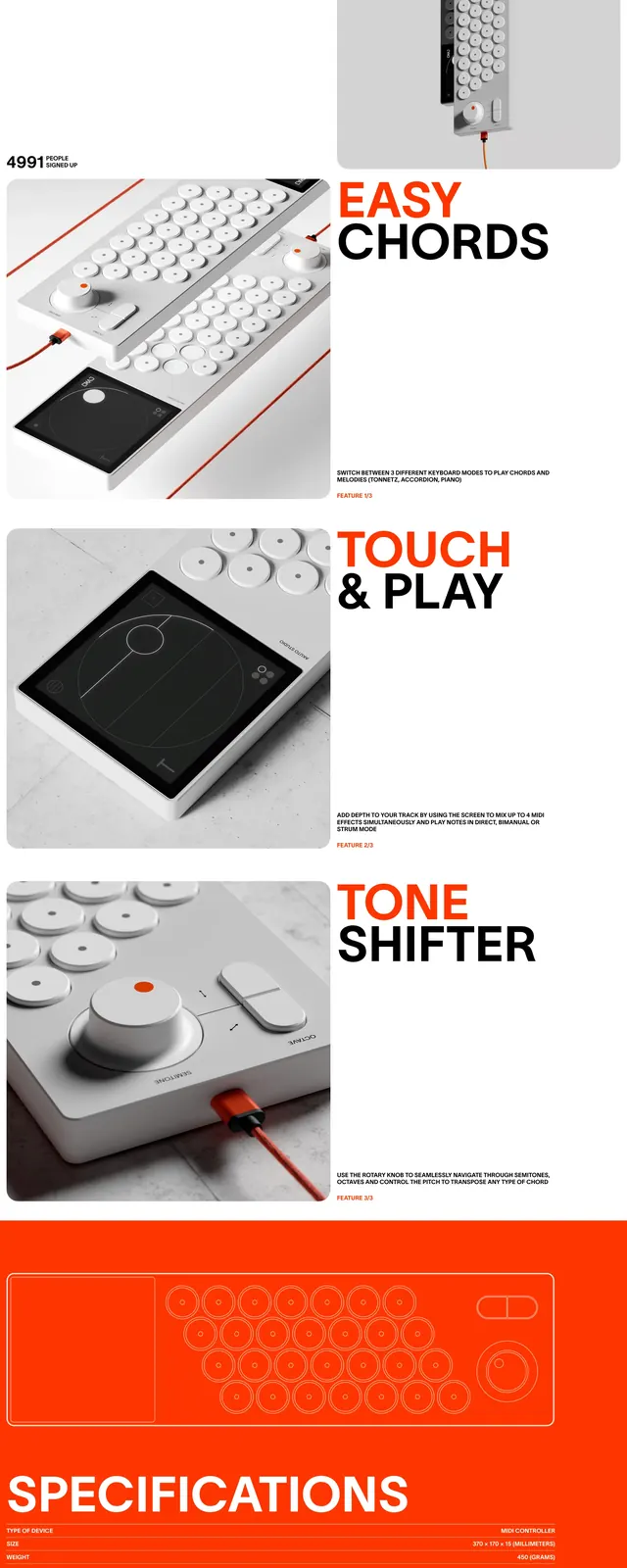 Akutostudio Chord Machine, minimal, brutalist, high-contrast
