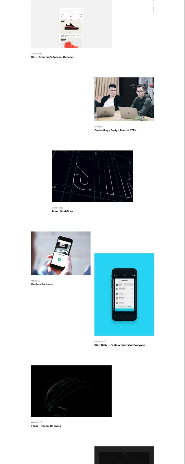 Ales Nesetril Portfolio, minimal, editorial, light