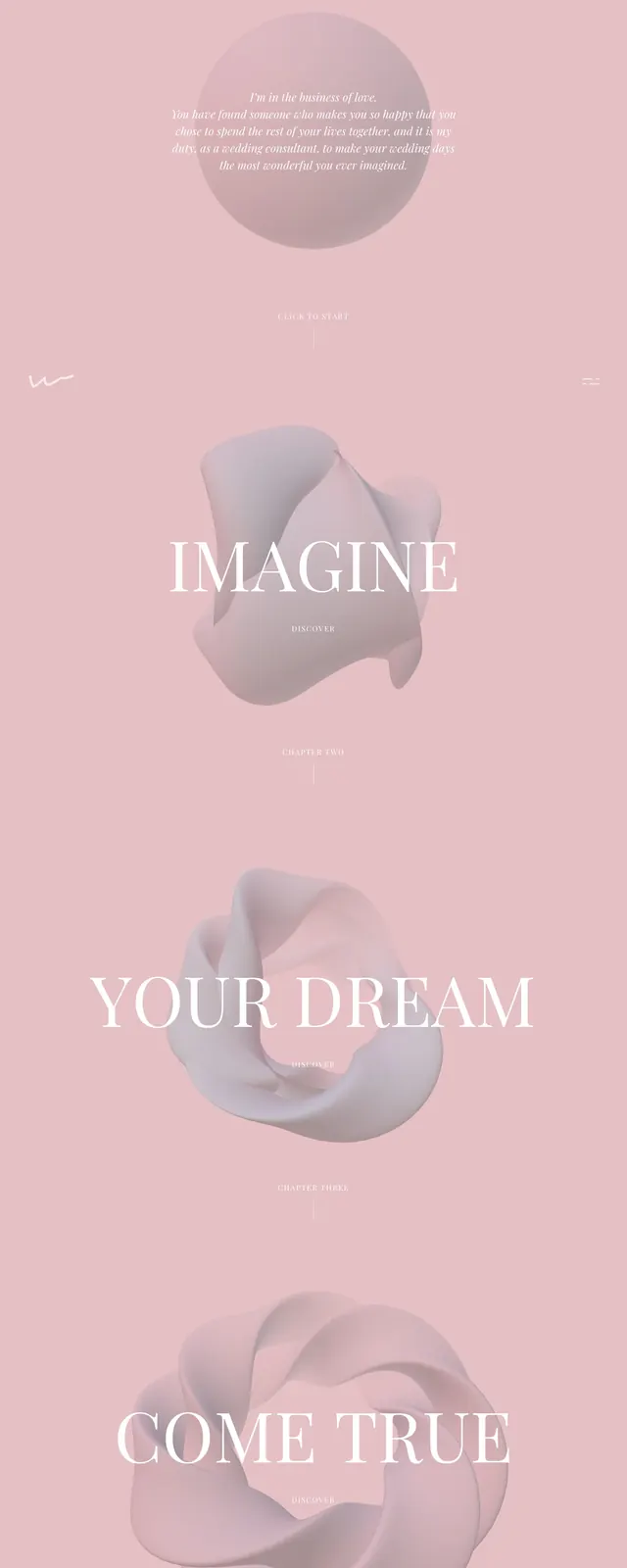 Ethereal Wedding Consultant Landing Page, minimal, luxury, pastel