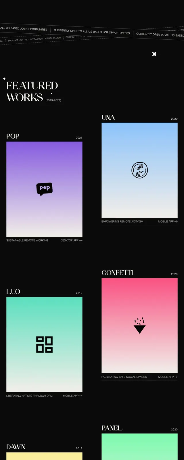 Alexander Morris Portfolio, minimal, editorial, dark