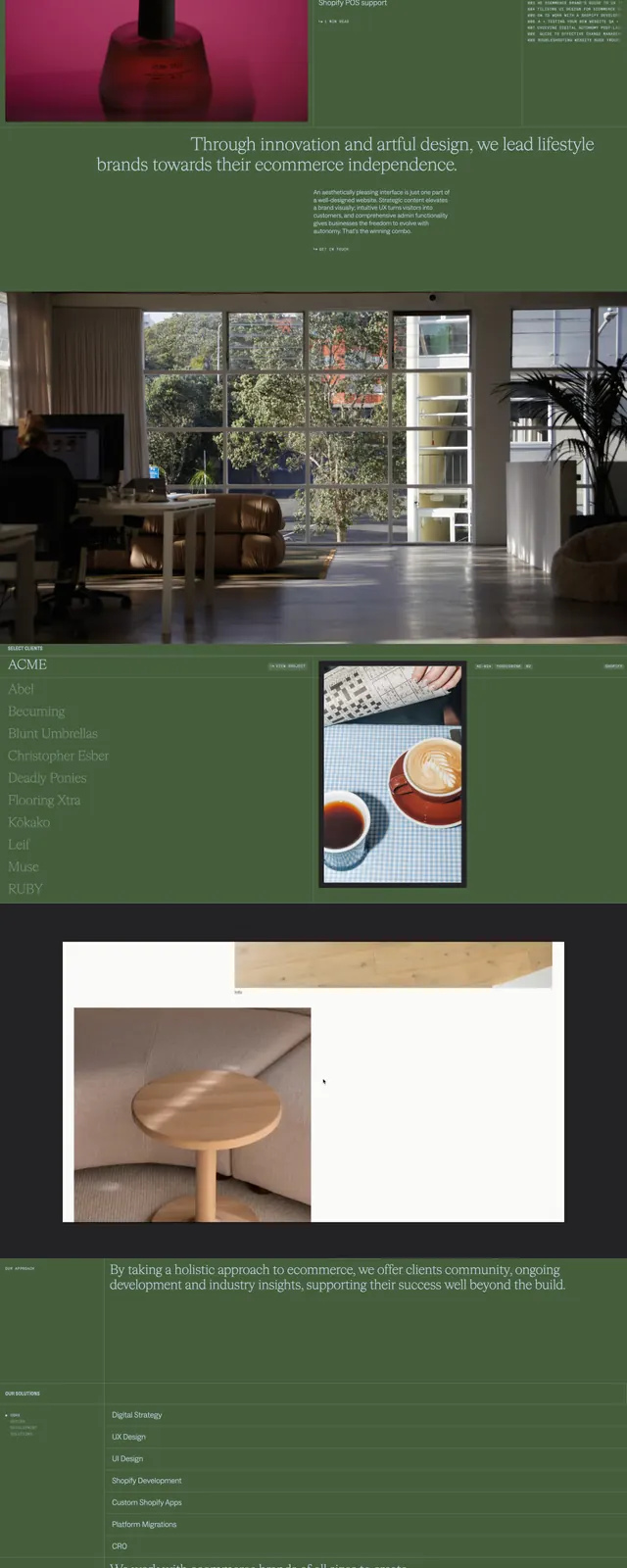 Studio Almond Agency Landing Page, editorial, minimal, high-contrast