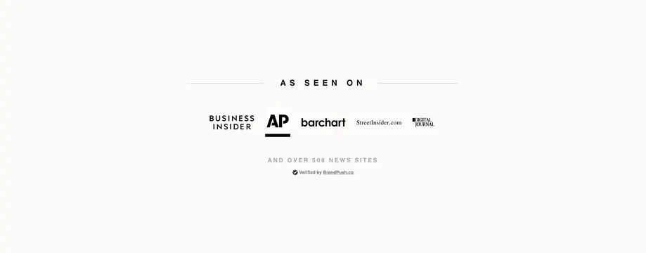 Alveos One media mentions logo cloud, minimal, light-mode, light