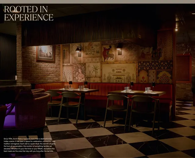 Amrit Palace Brand Heritage Feature Design, dark-mode, editorial, dark