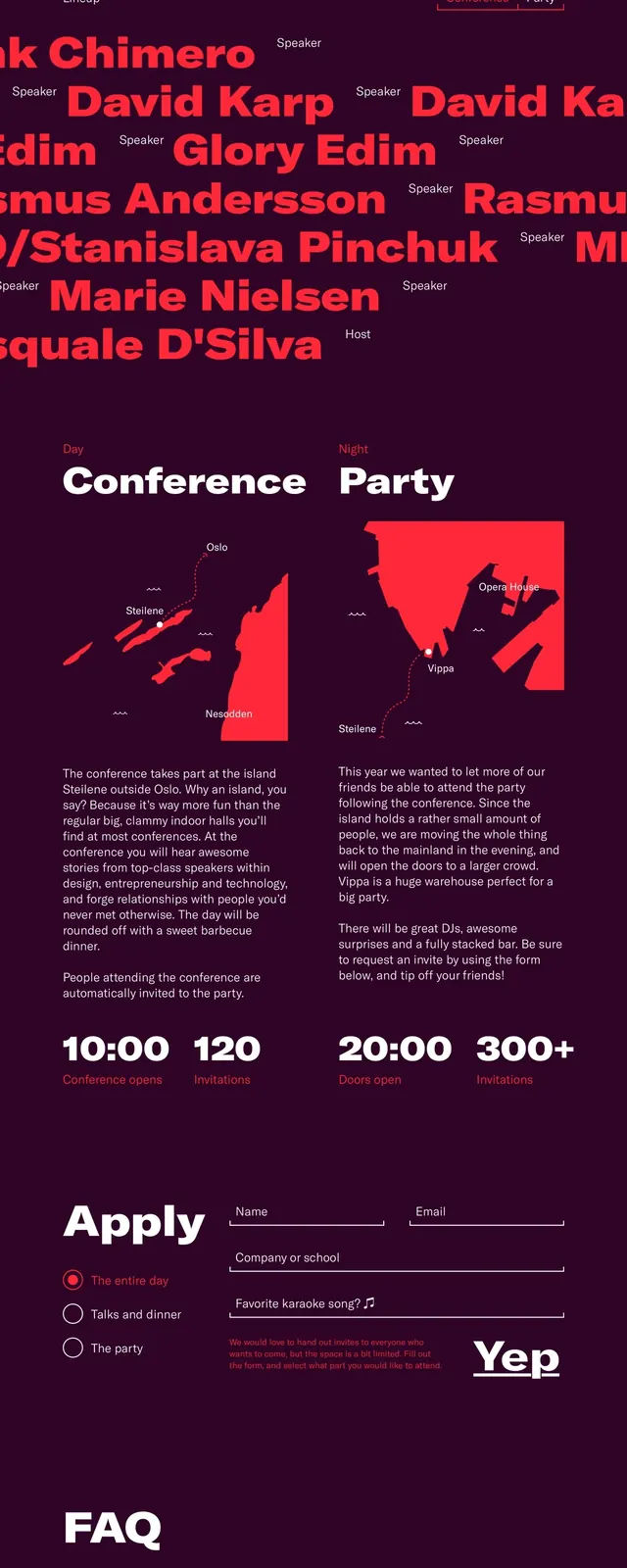 An Interesting Day Event Page, flat, playful, vibrant