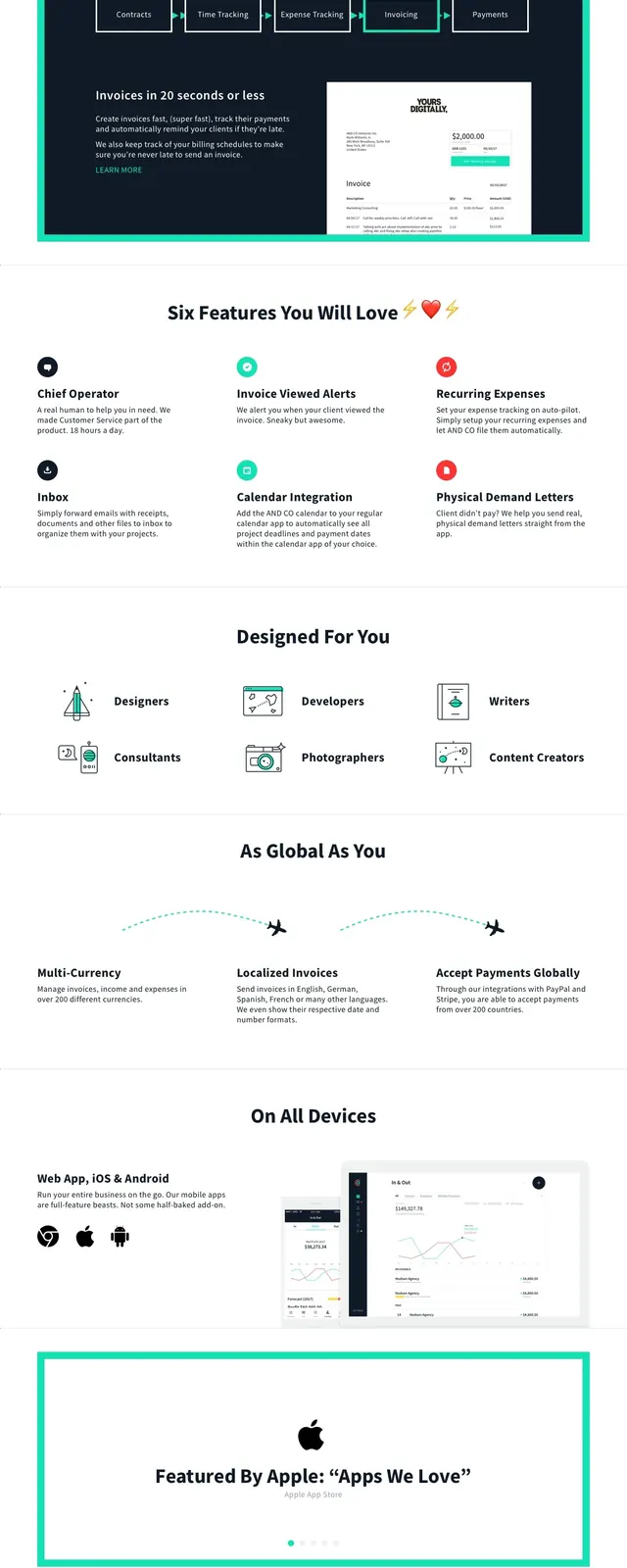 And Co Freelance Management, minimal, corporate-clean, light
