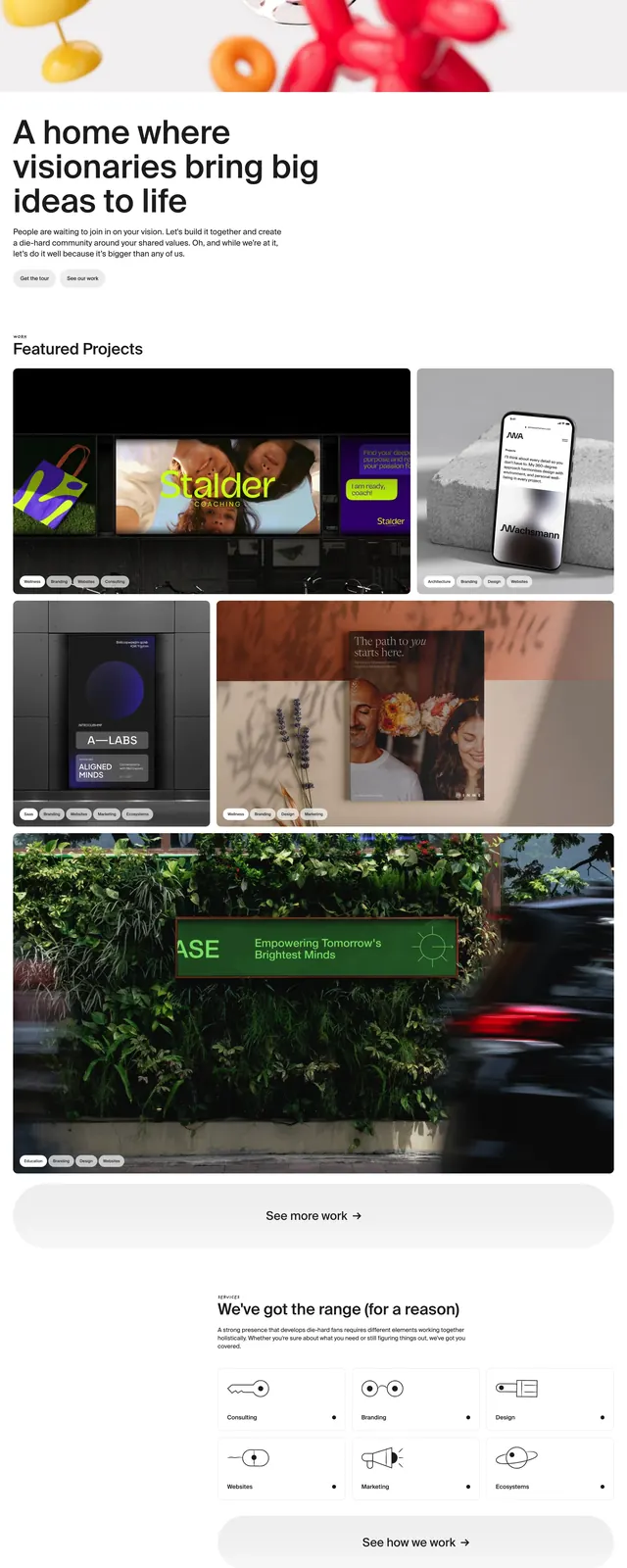 Andhuman Creative Agency Landing Page, minimal, playful, light