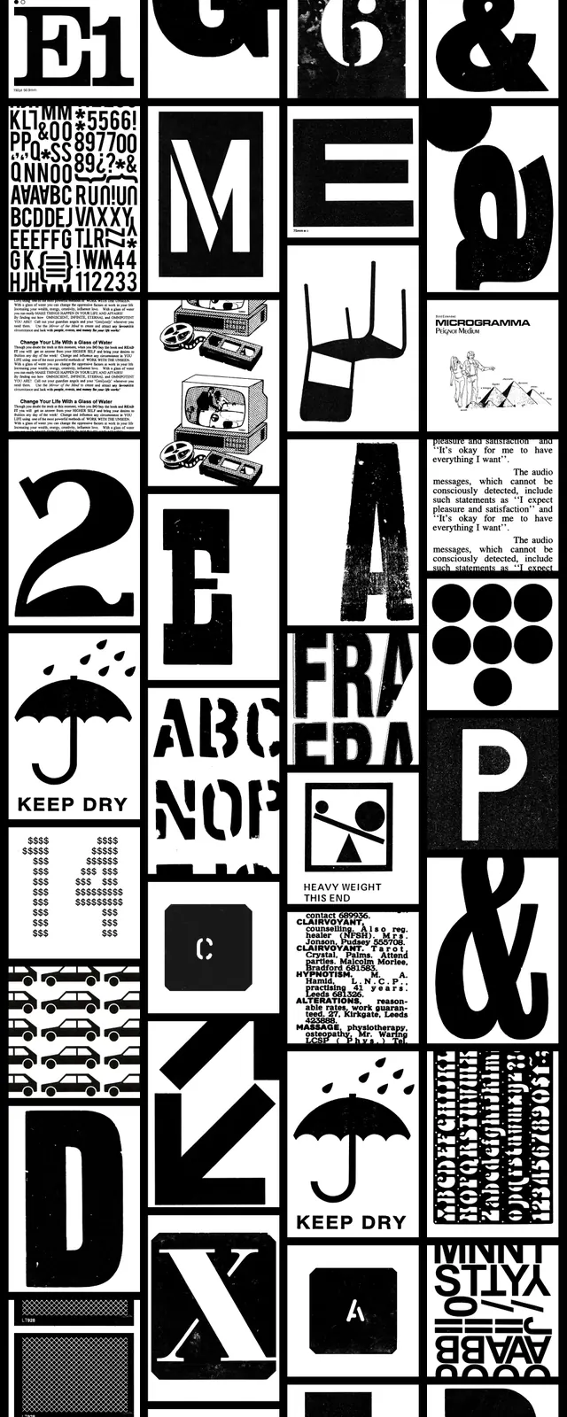 Brutalist Typographic Archive, brutalist, swiss, high-contrast