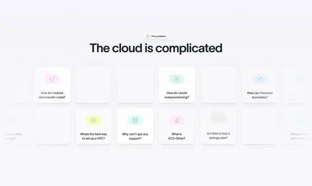 Antimetal cloud problem card grid, minimal, light-mode, light