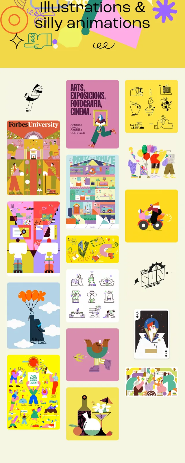 Antoniouve Illustration Portfolio, playful, illustrated, vibrant