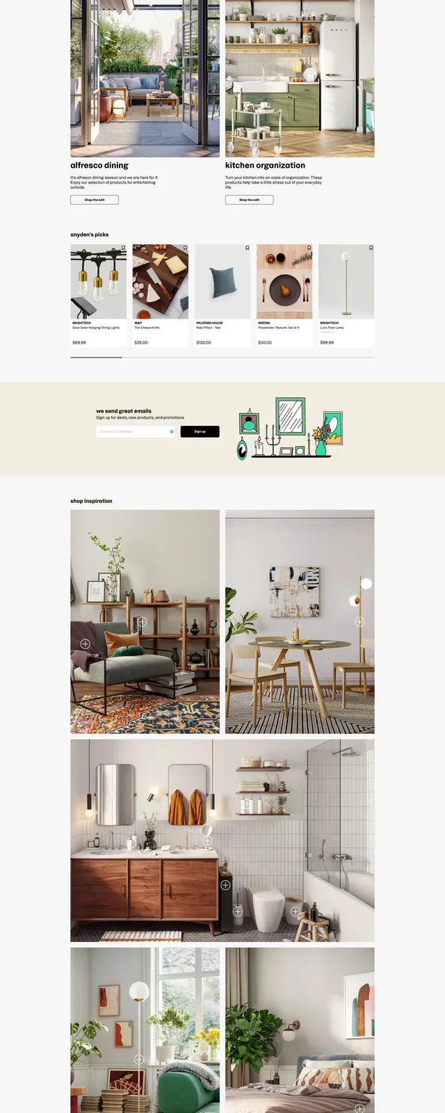 Anyden Home Furniture Store, minimal, editorial, light