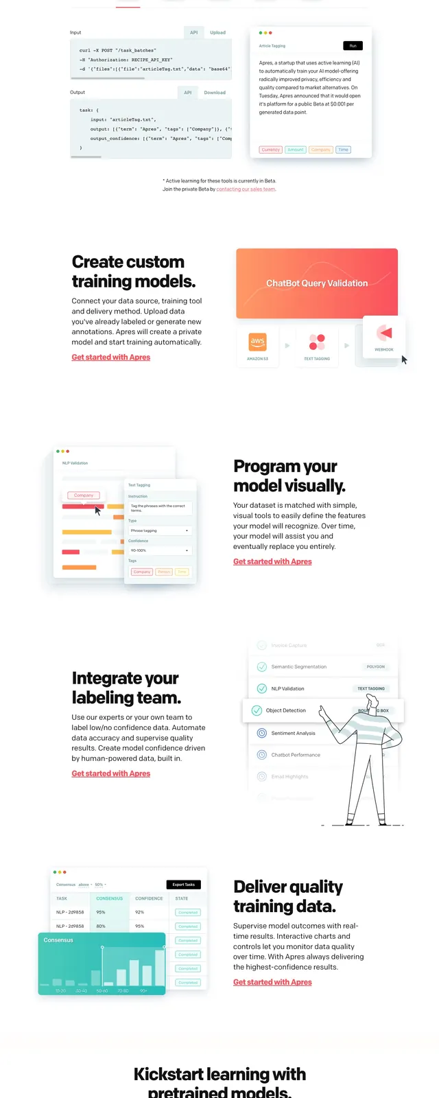 Apres AI Training Platform, corporate-clean, minimal, light
