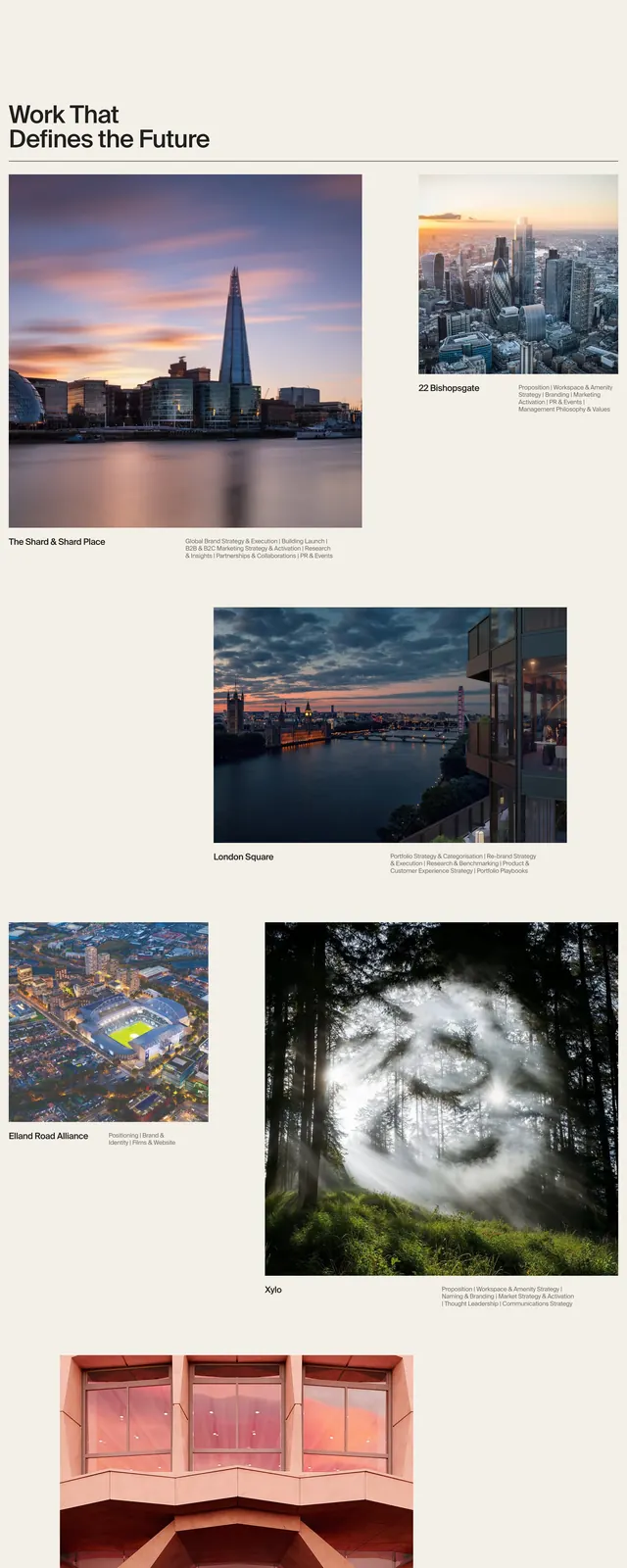April Taylor editorial portfolio grid, minimal, light-mode, light